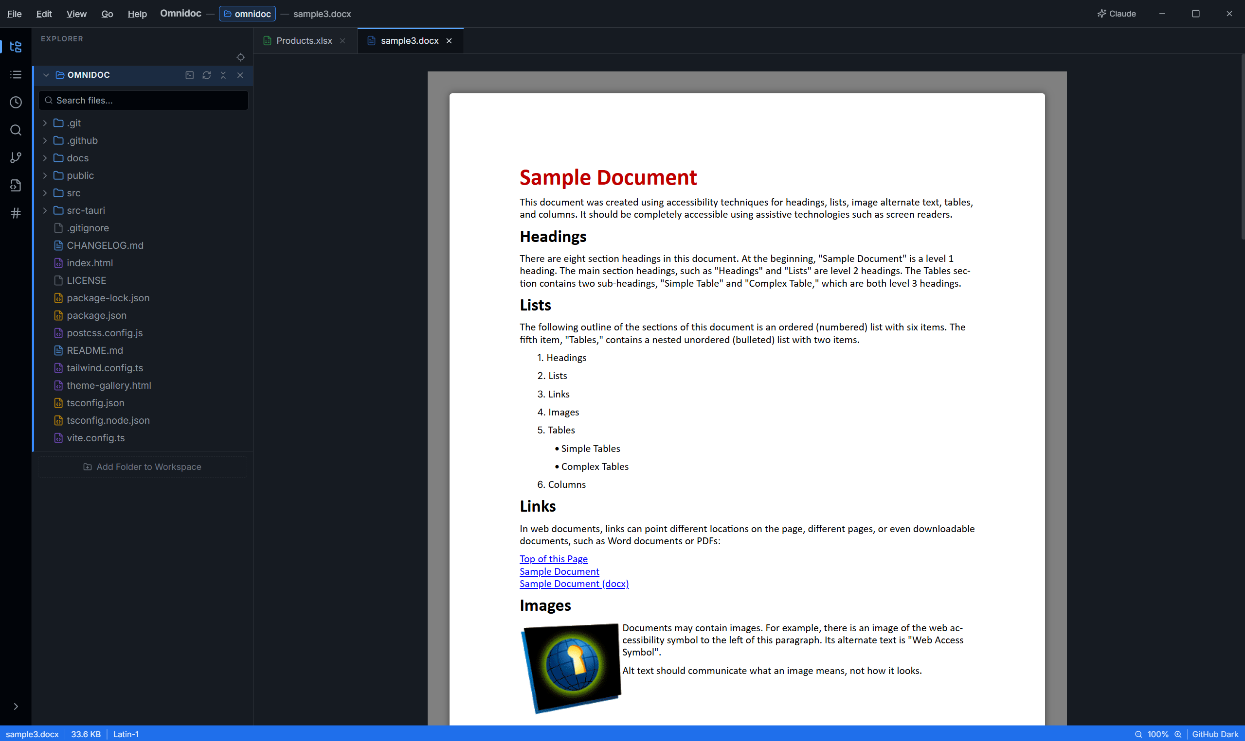 Word / DOCX Support